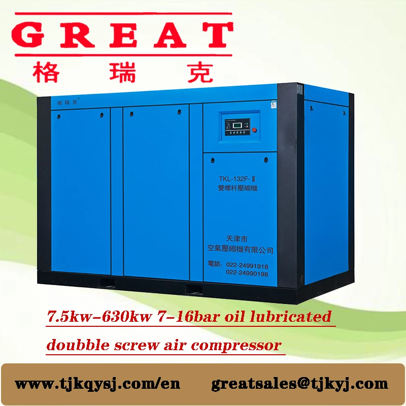 3bar-5bar Low Pressure Rotary Screw Air Compressor for Glass Industry/Glass Factory