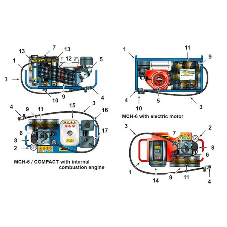 Popular Portable Industry CNG High Pressure Piston Scuba Diving Energy-Saving Air Pump Home Mini Natural Gas Compressor Machine