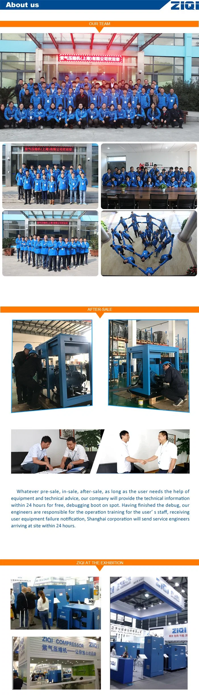 Chinese Supplier Heavy Duty 18.5kw Frequency Inverter Single Screw Air Compressor for Glass Industry