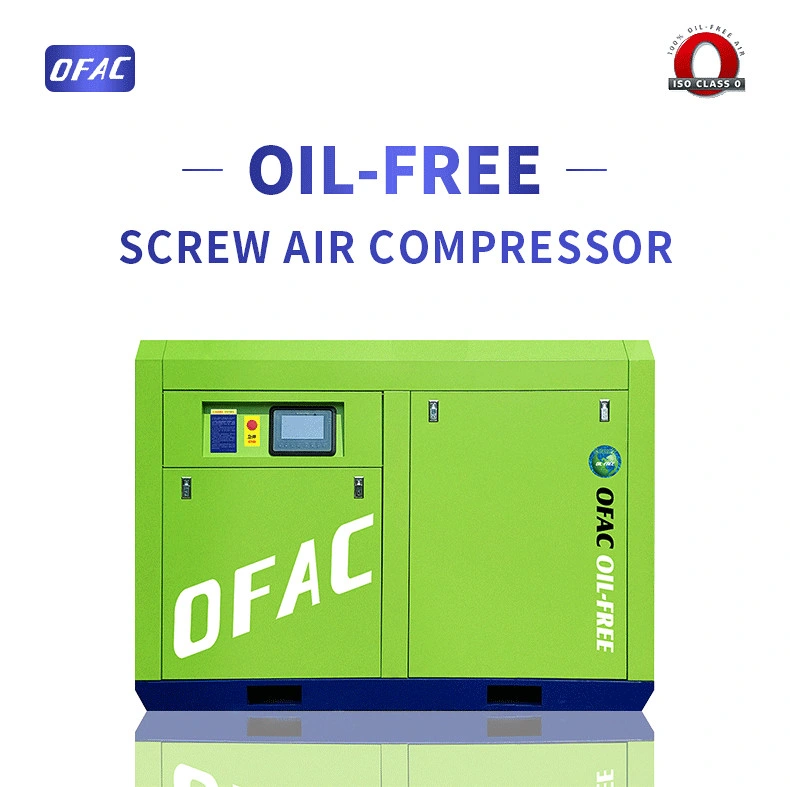 Ofac 2023 Hot Sales 22kw 30HP 8bar IP55 Direct Drive Oil-Free Screw Air Compressor for Industrial