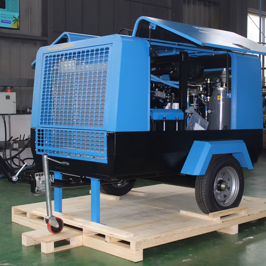 Portable Heavy Duty Screw Air Compressor Driven by Diesel