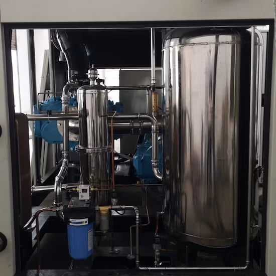 Economize Energy Water Injection Oilfree 2 Stage Pm VSD Rotary Screw Type Air Compressor for Steel and Iron Industry