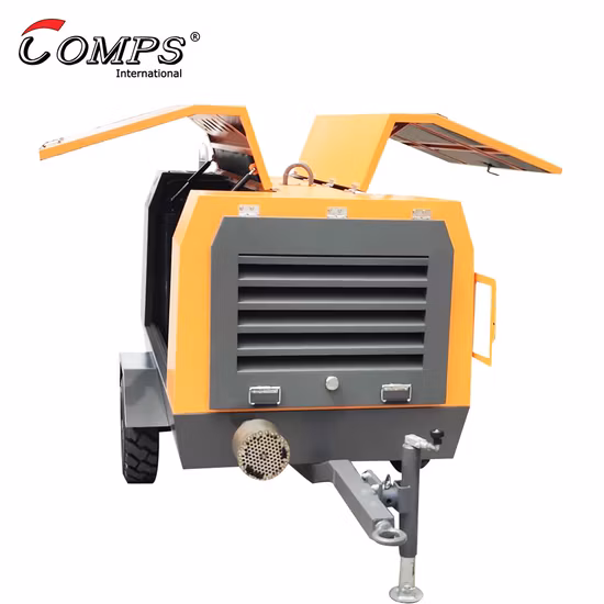 Rotary Twin Screw Engine Portable Screw Air Compressor