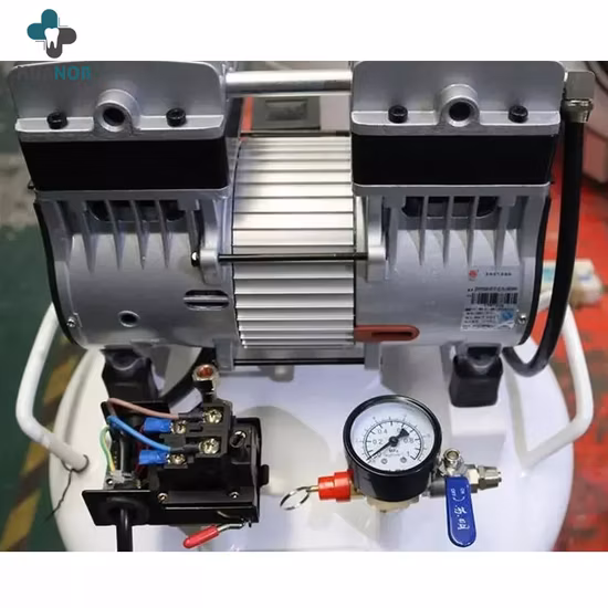 Silent Oil Free Air Compressor Steel Tank Portable Dental Unit with Air Compressor